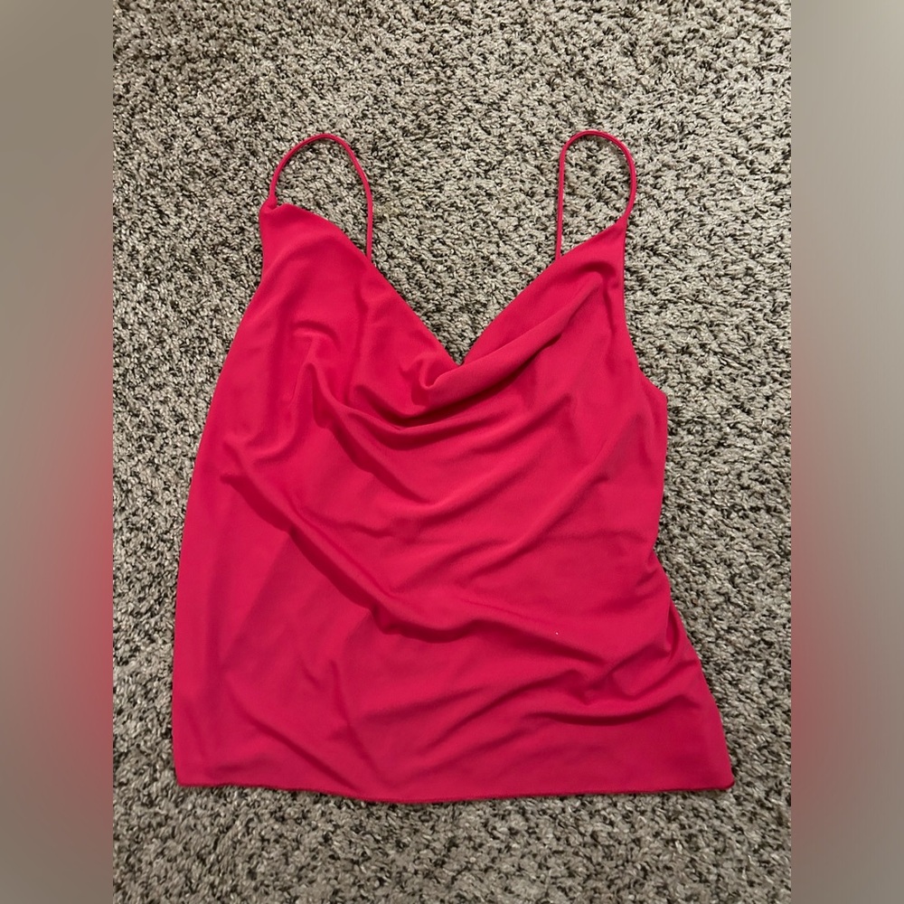 Zara. Hot pink. Medium. Cow Neck tank top.